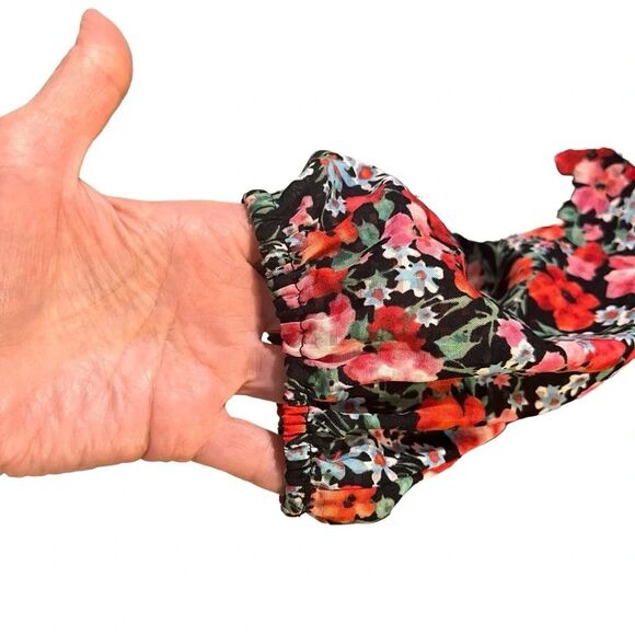 Zara Dress Maxi Floral Ruffle Tiered 4786/264/800/M Size Medium - Picture 7 of 11